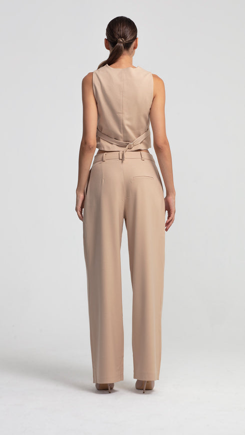 Camel V-Neck Vest